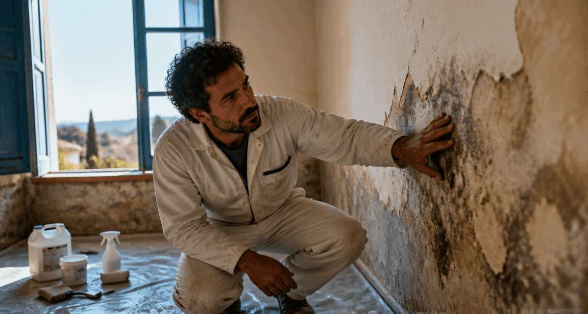 comment enlever l'humidité sur un mur intérieur taché