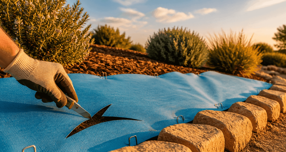 comment poser de la toile de paillage sur massif jardin