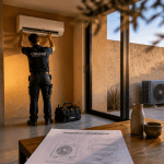 installer un climatiseur split dans salon moderne