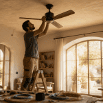 installer un ventilateur au plafond moderne