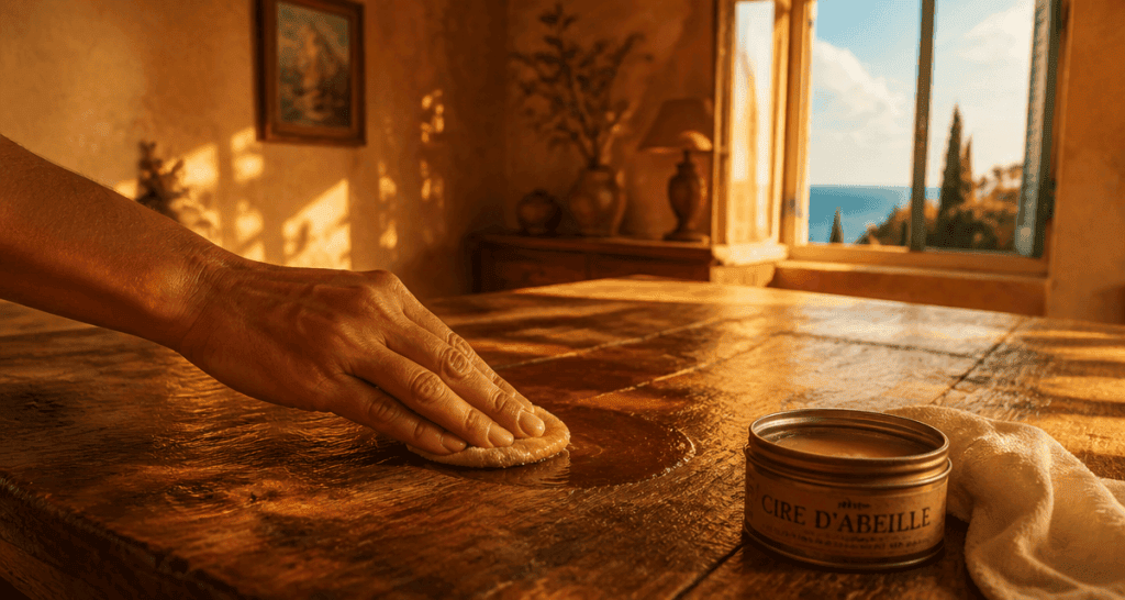 meilleure cire pour meubles sur table bois ancien