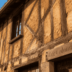 Mur colombage maison bois et torchis