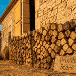 prix d un stere de bois en 1metre empile devant grange