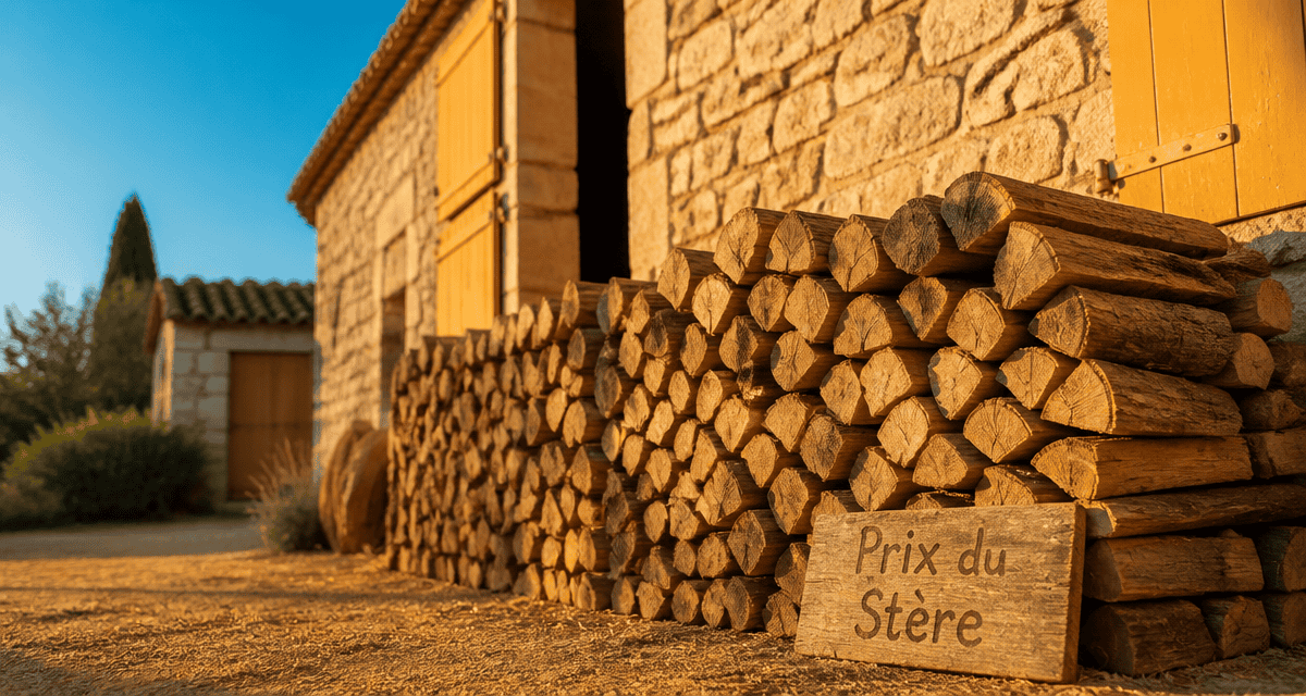 prix d un stere de bois en 1metre empile devant grange