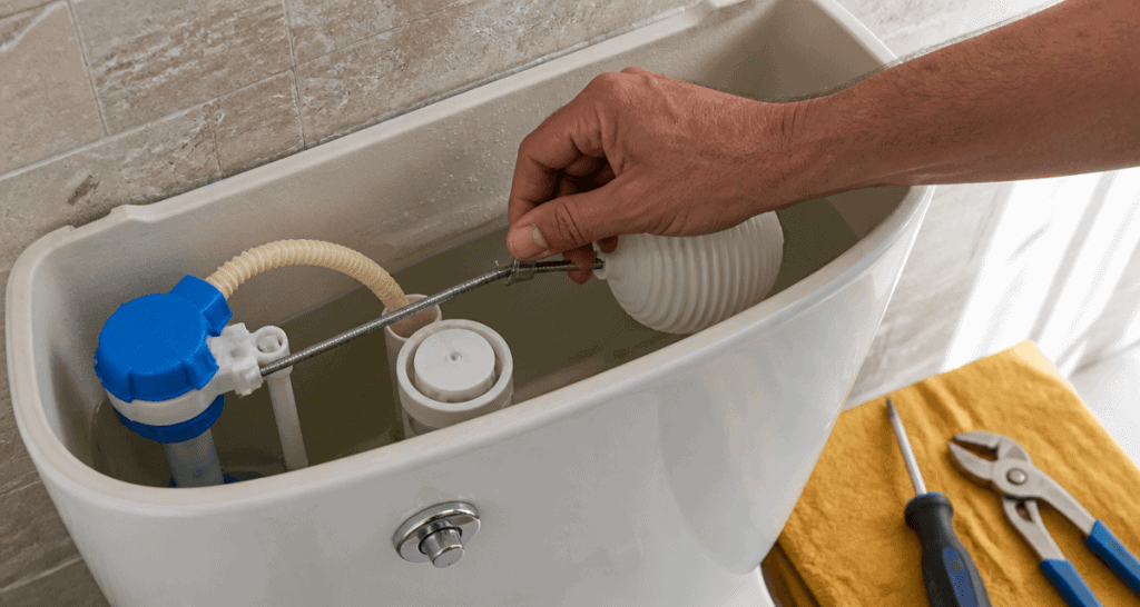 régler flotteur chasse d eau main outils