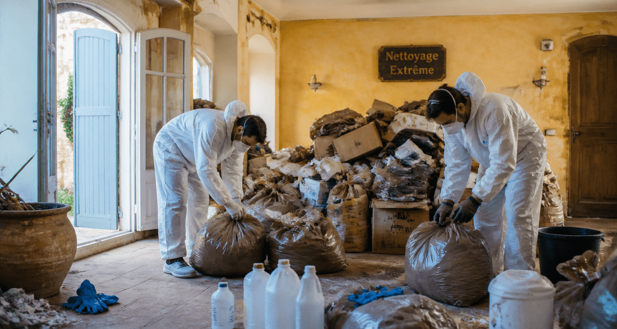 tarif nettoyage maison insalubre équipe tri déchets