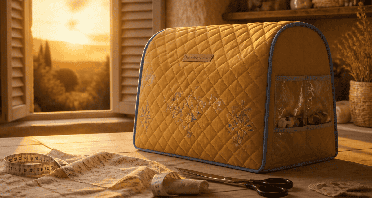 Tuto housse machine à coudre en tissu matelassé avec accessoires