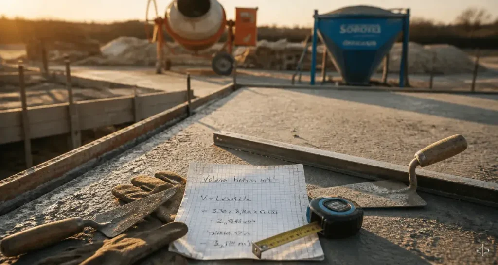 Calcul m3 beton pour dalle et fondation