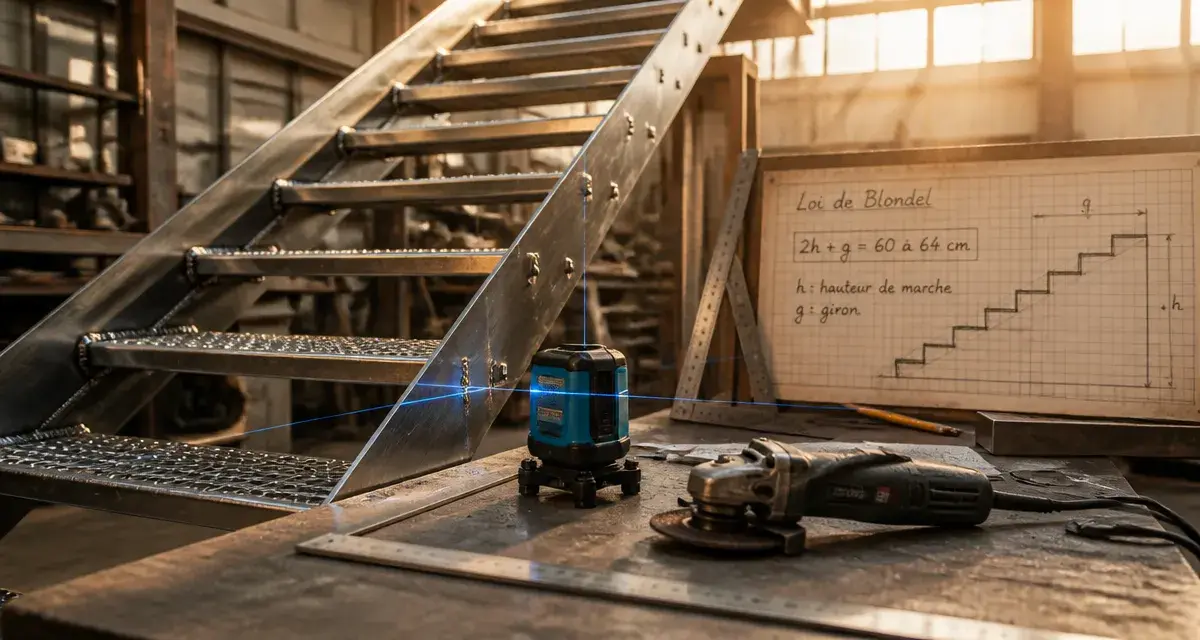 Fabriquer un escalier en metal : erreurs de calcul qui ruinent le confort