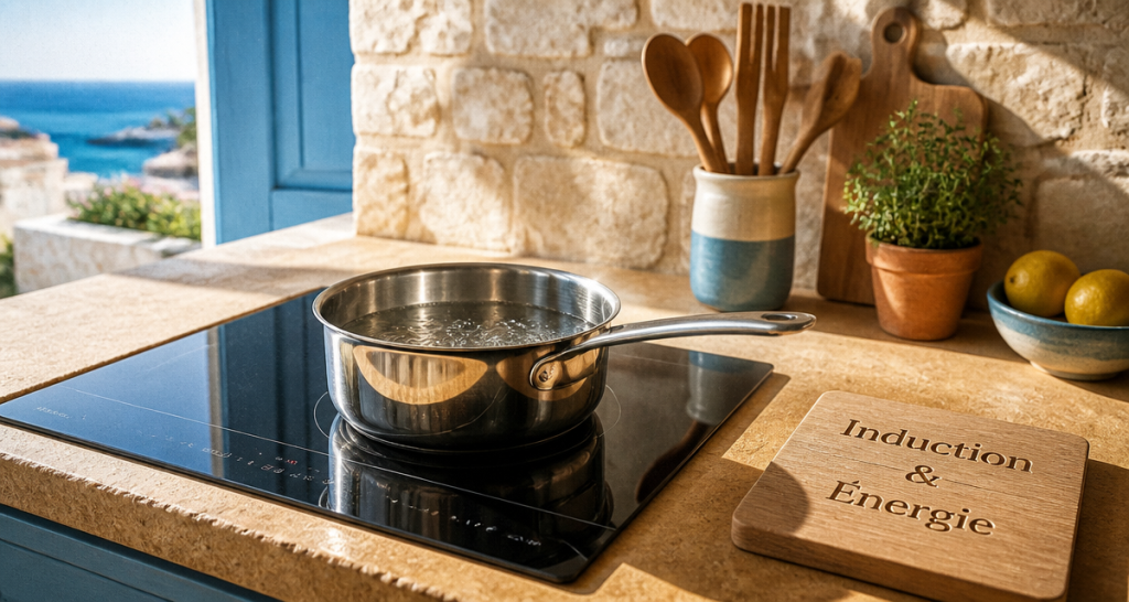 fonctionnement plaque induction casserole eau cuisine