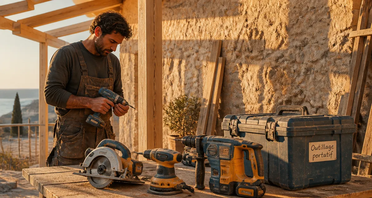 outillage portatif sur chantier méditerranéen