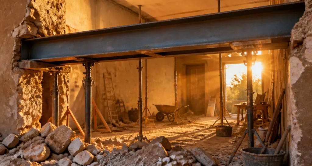 mur porteur IPN prix ouverture chantier