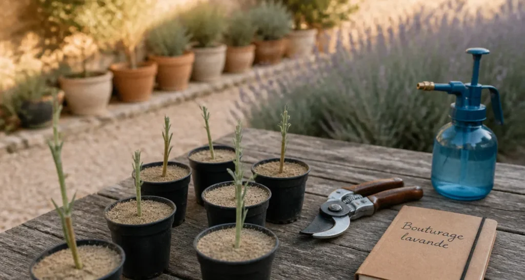 Quand bouturer la lavande : bouture en godet, substrat sableux