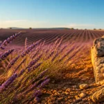 Quand fleurit la lavande en Provence : champ mauve au lever du soleil