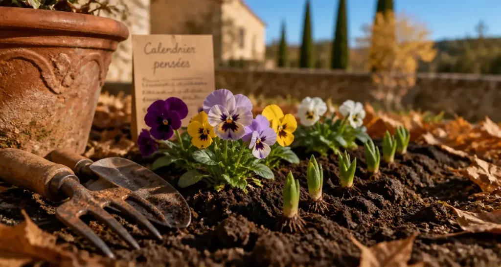 Quand planter des pensées : griffe, transplantoir et jeunes plants