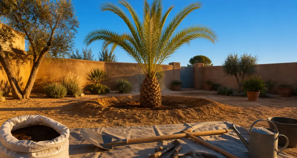 quand planter un palmier image jardin méditerranéen