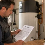 Chauffe eau thermodynamique prix : installateur vérifie le devis