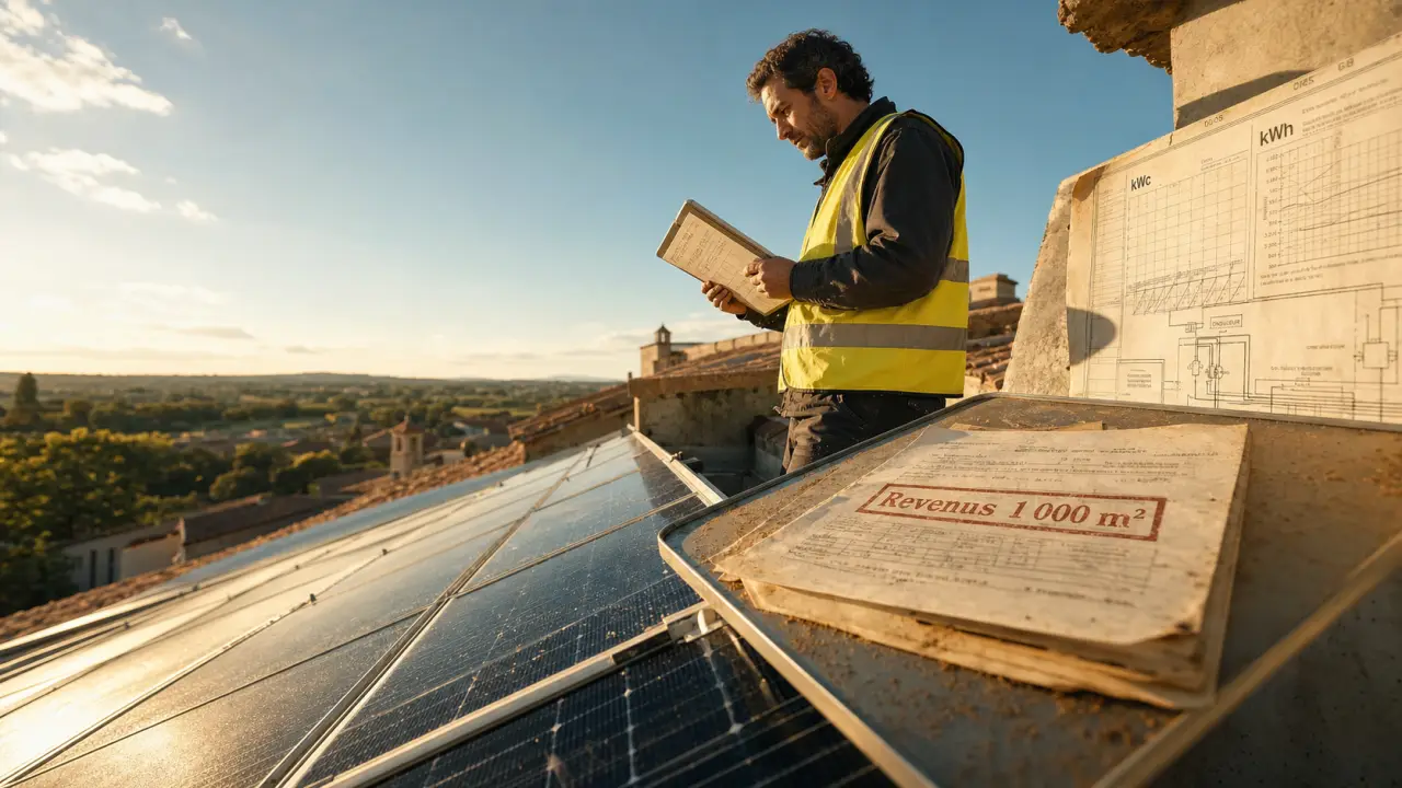 Combien rapporte 1000 m2 de panneau solaire : revenus d’exploitation ou loyer de terrain