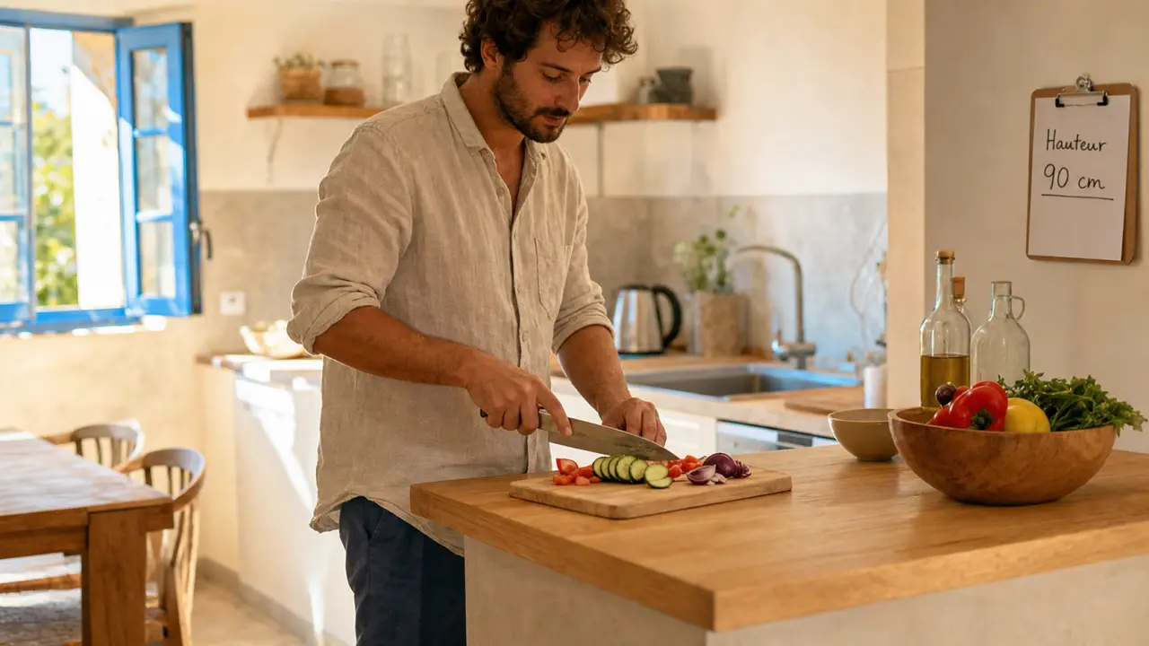Cuisine hauteur plan de travail 90 cm en pratique