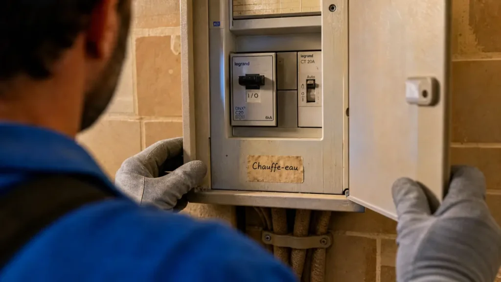Disjoncteur chauffe-eau : où le trouver, comment le reconnaître et quelle position choisir ?