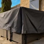 Housse pour mobilier de jardin étanche et respirante, bien ajustée sur salon de jardin