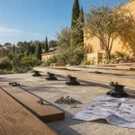 Kit terrasse : lames bois sur plots PVC réglables et visserie inox