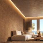 LED pour corniche : ruban blanc chaud encastré sous plafond