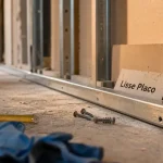 Lisse placo en acier galvanisé posée au cordeau