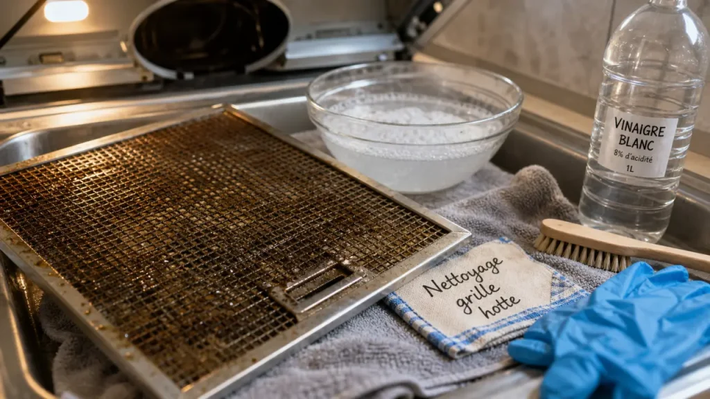 Grille de hotte grasse : lave-vaisselle ou trempage, le bon choix selon la graisse