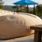 Pouffe exterieur XXL sable provencal