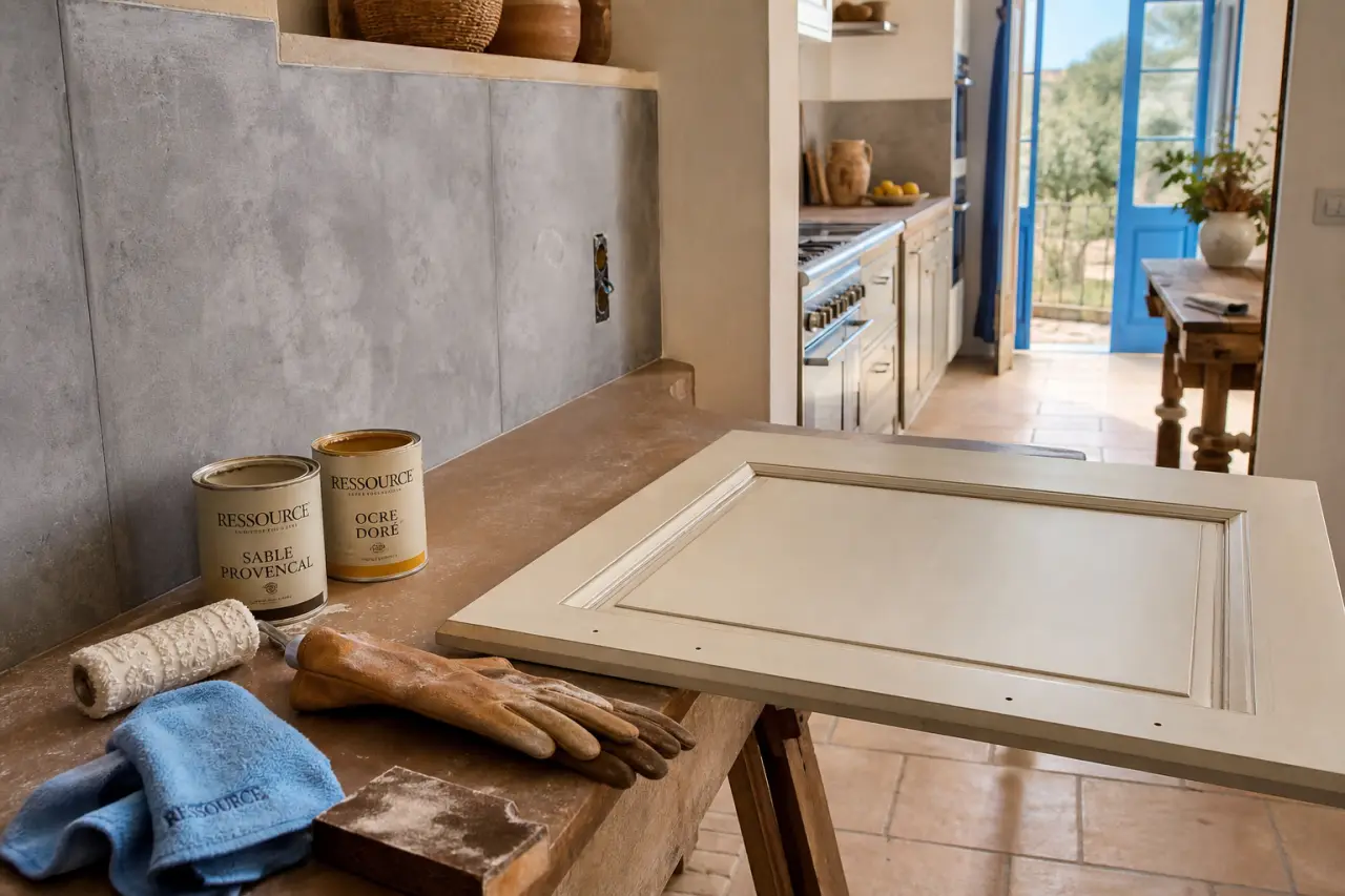 Rénover sa cuisine sans changer les meubles : façades et crédence, béton ciré