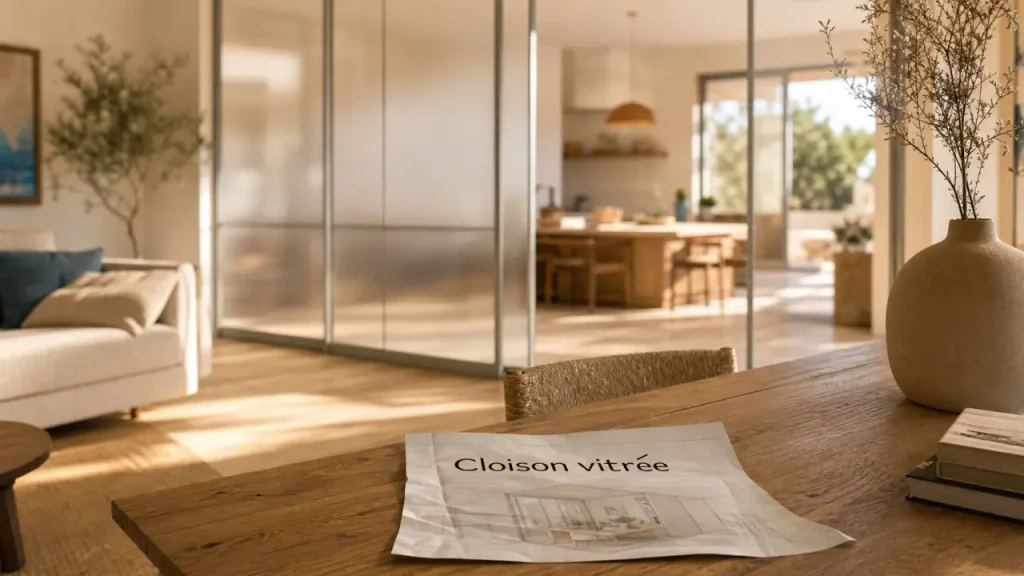 Vitre pour cloison interieure : cloison vitrée intérieure lumineuse et intimité