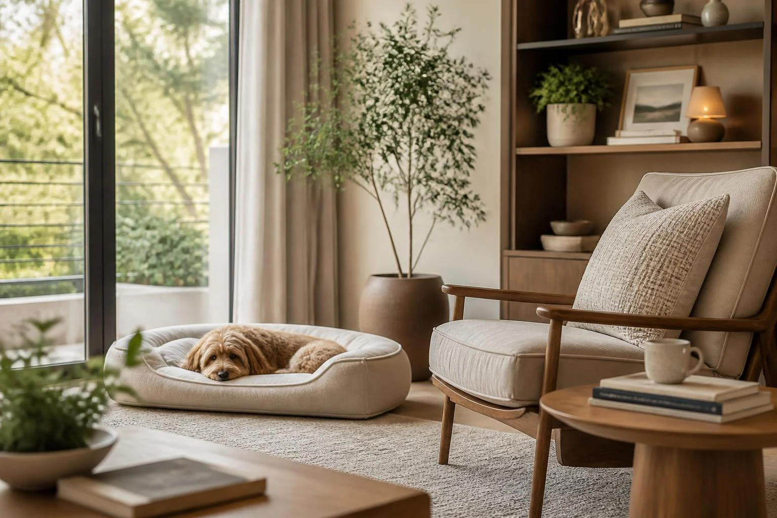 Coin repos pet-friendly chic pour chien et chat