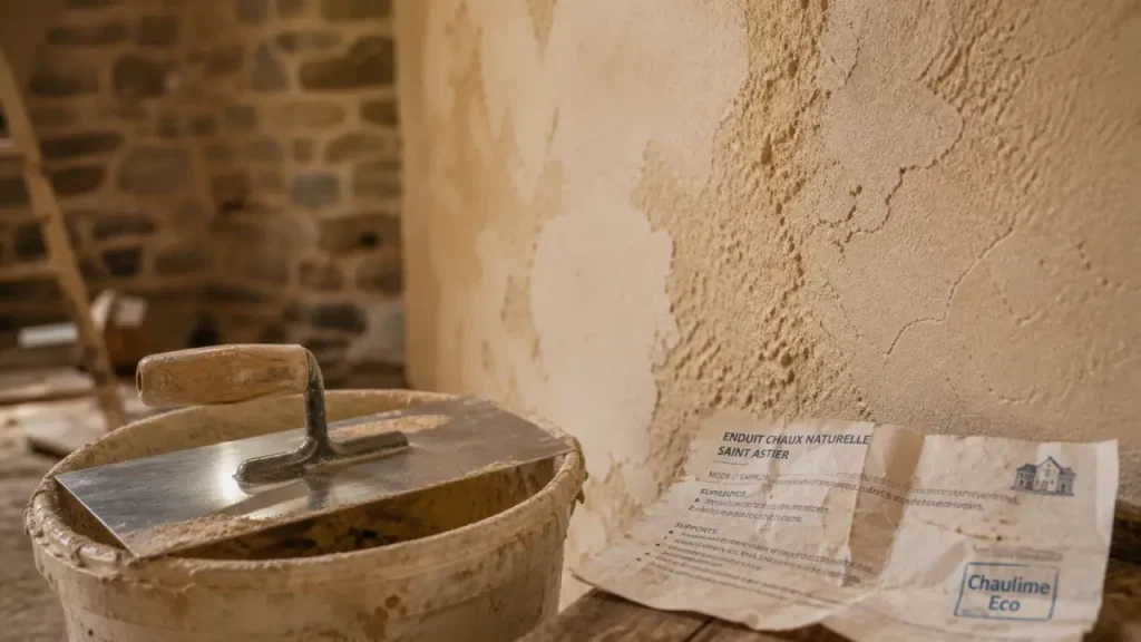 Enduit à la chaux naturelle Chaulime Eco : respirant, mais exigeant sur le support et la pose