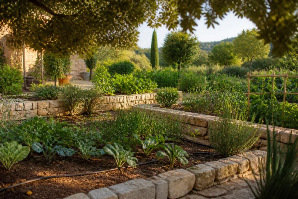 Aménager un potager provençal durable : eau, ombre et cultures qui tiennent l’été