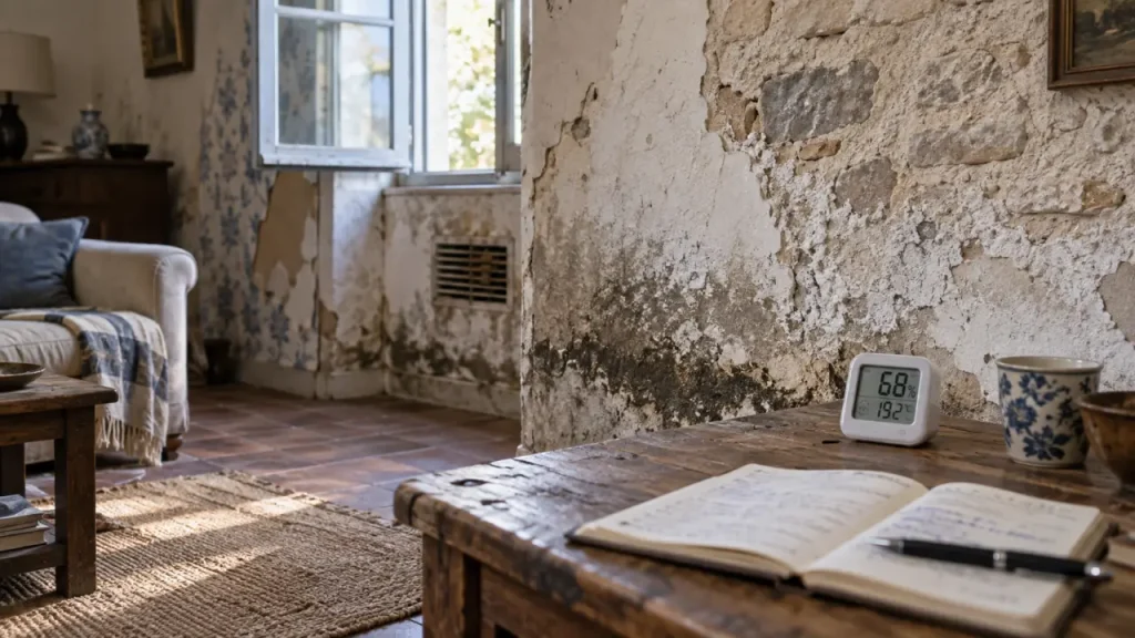 Humidité dans une maison ancienne : le revêtement qui peut aggraver les murs