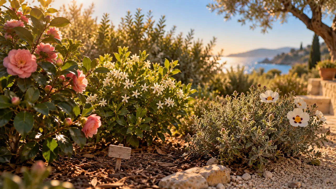 Arbustes persistants à fleurs : haie et arbustes en pleine terre, floraison hiver