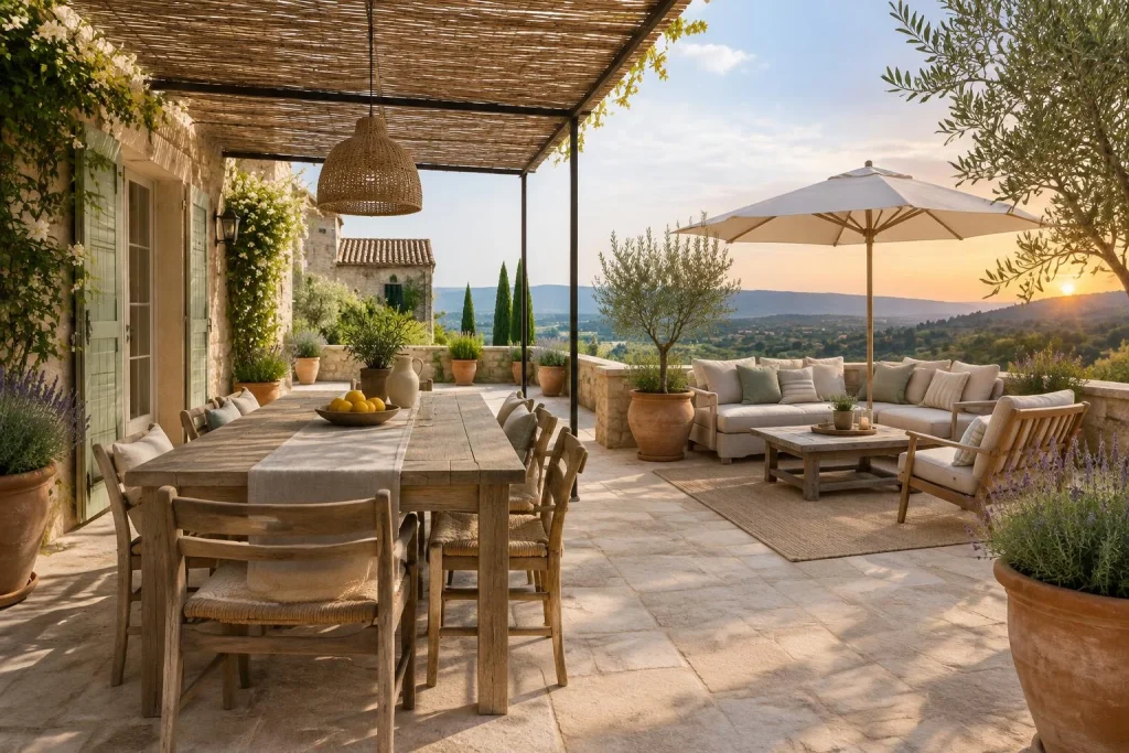 Une terrasse provençale réussie mise sur l’usage, pas sur le décor de carte postale